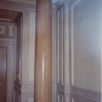 Patine à l'huile et colonne faux-bois, hôtel George V